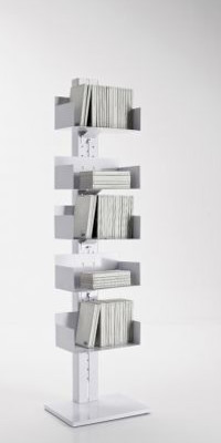 Libreria a colonna Bandol in metallo bianco 50 x 160 cm